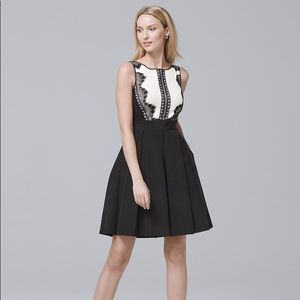 White House Black Market Lace Tuxedo Dress